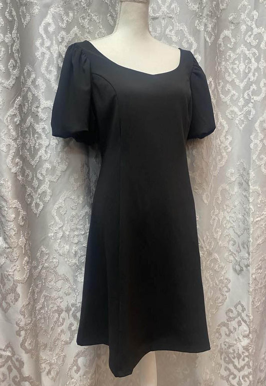 Puff Sleeve Dress - Black