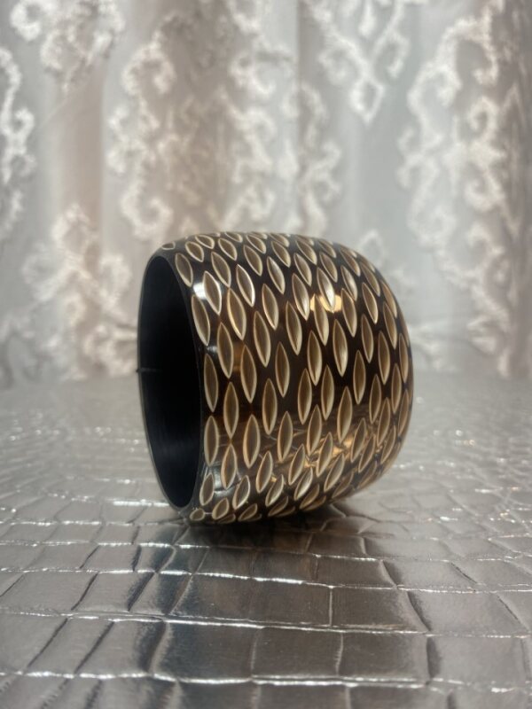 Carved Resin Bangle 2"