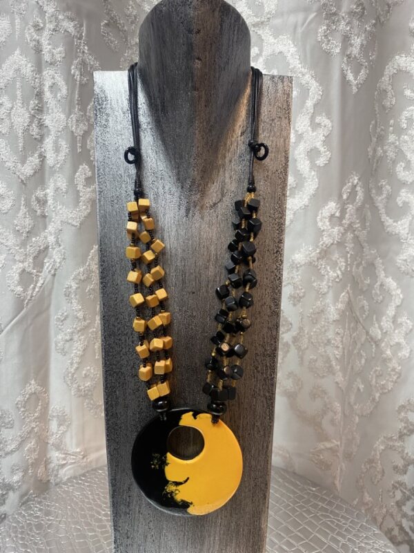 Gold and Black Necklace