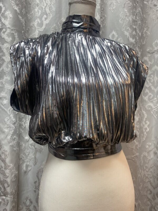 Metallic Silver Top