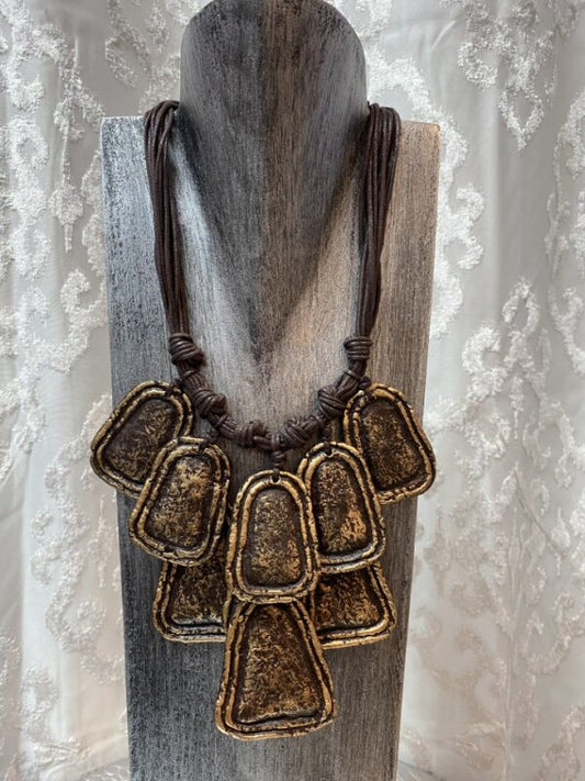 Midnight Gold Statement Necklace