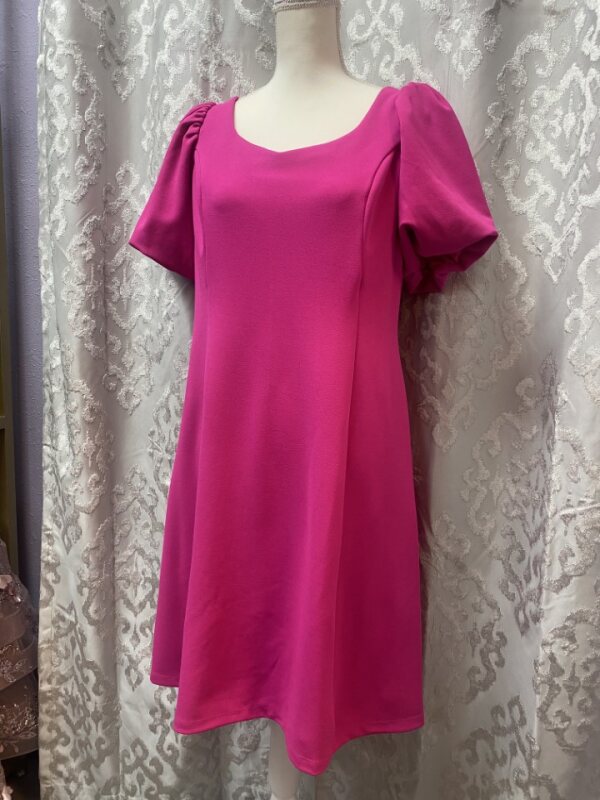 Puff Sleeve Dress - Pink