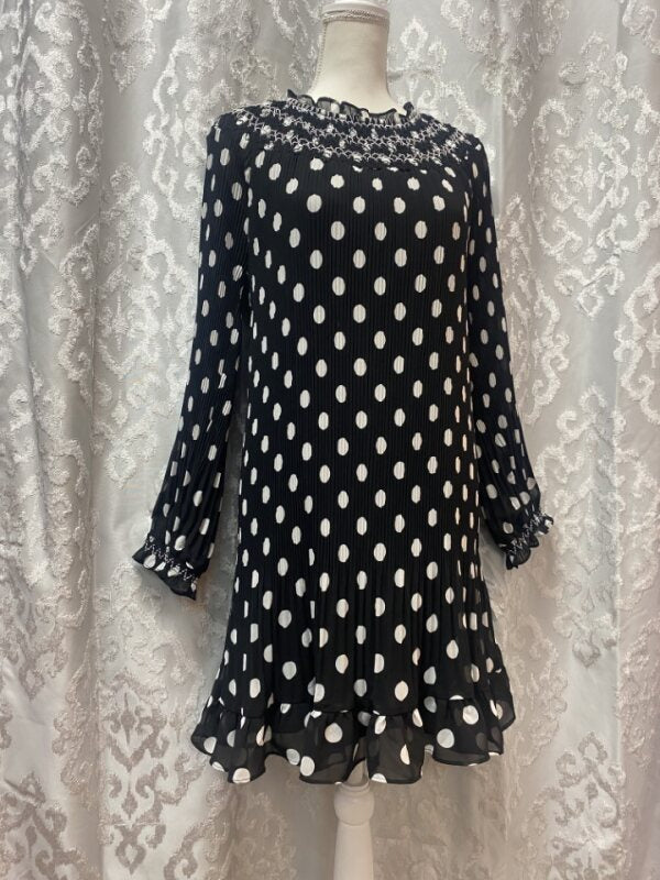 Blk & Wht Polka Dot Dress