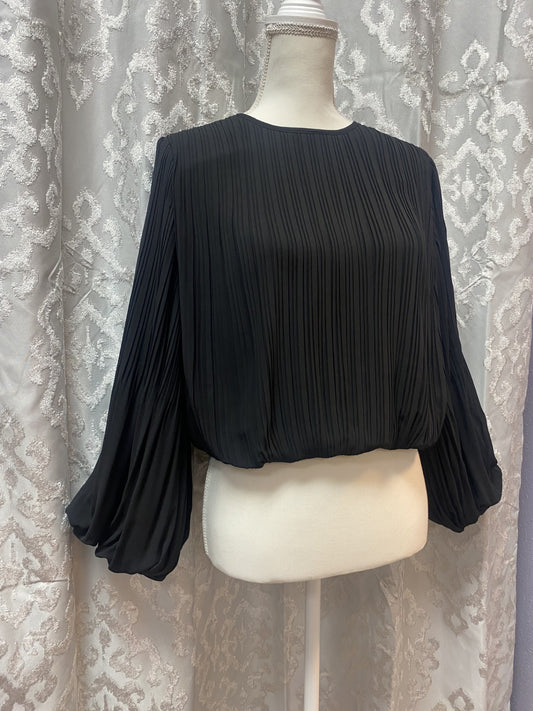 Black long sleeve stripe blouse