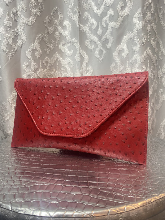 Red Leather Clutch