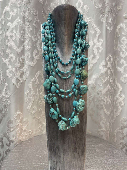 Multi Layer Turquoise Necklace